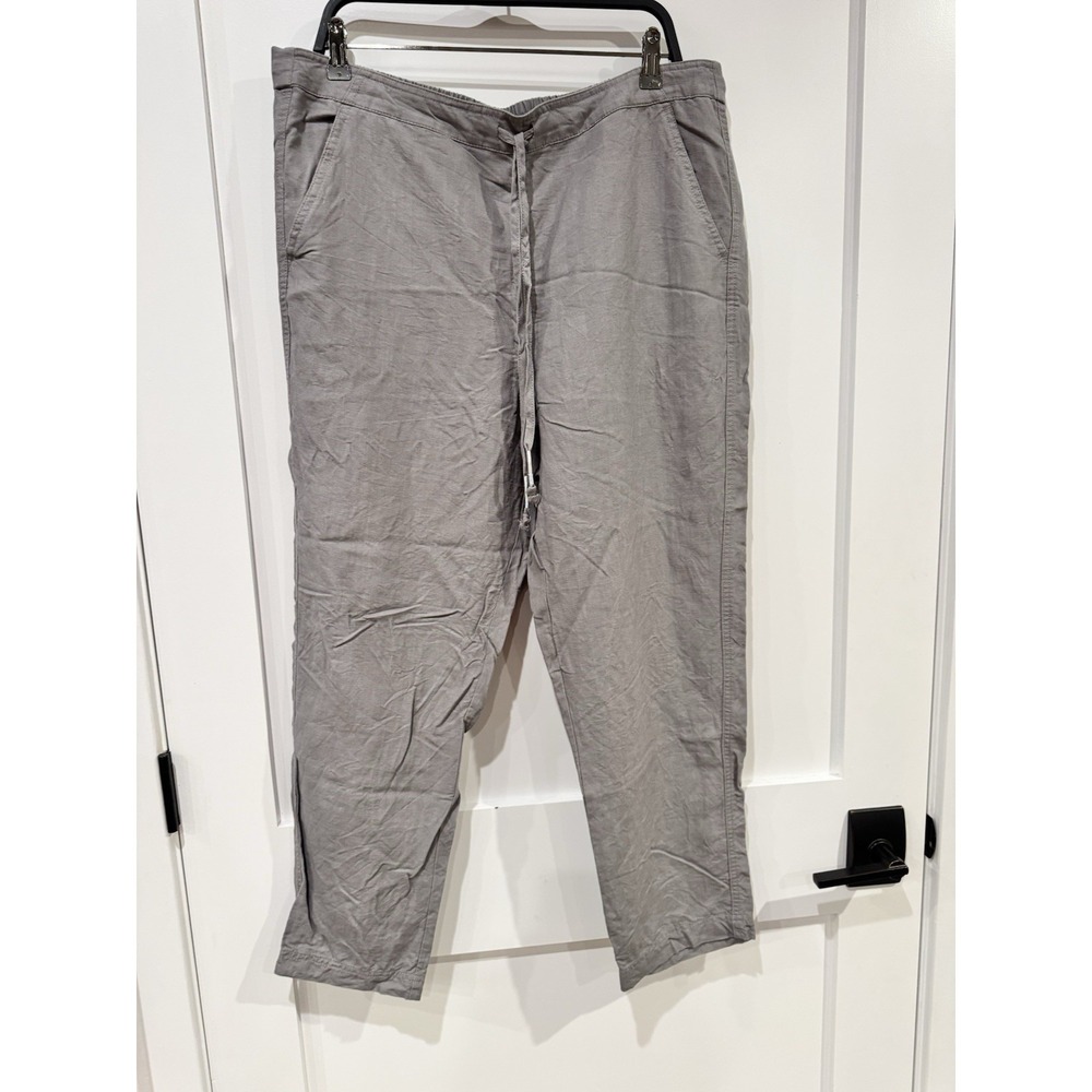 J.Crew Womens Linen Blend Seaside Pants Size XLT TALL Relaxed Coastal Lagenlook